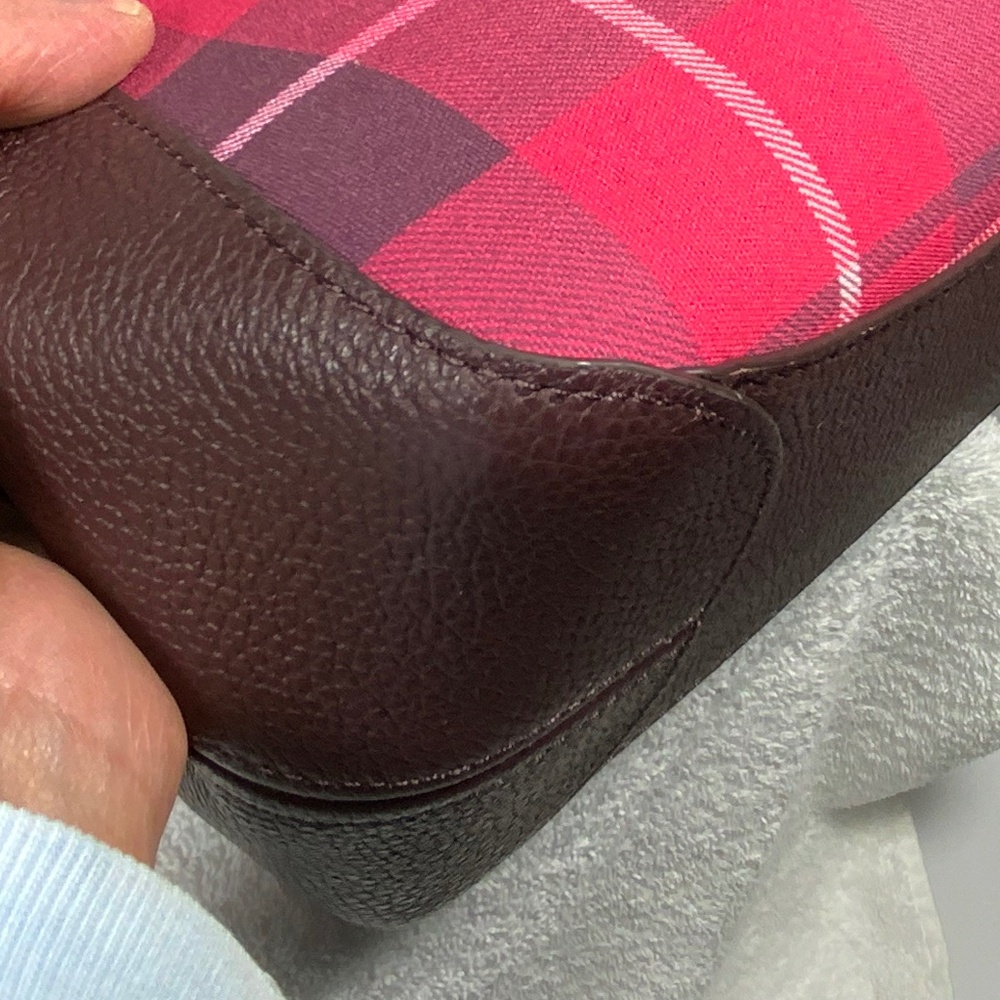 NWOT ♠️ Kate Spade Plaid Leila Medium Triple Compartment Shoulder Bag - Picture 10 of 14